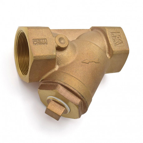 2" Threaded Y-Strainer, Cast Bronze, with Plug Wright Valves