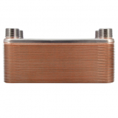 60-Plate, 4-1/4" x 12" Brazed Plate Heat Exchanger with 1" MNPT Ports Everhot