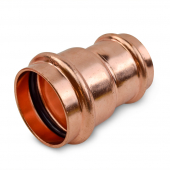 1-1/2" x 1-1/4" Press Copper Reducing Coupling, Imported Everhot