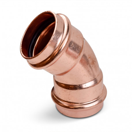1-1/4" Press Copper 45° Elbow, Imported Everhot
