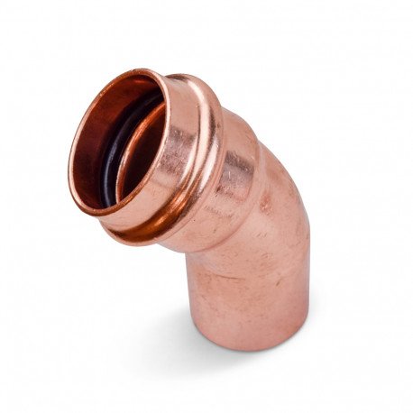 1" Press Copper 45° Street Elbow, Imported Everhot