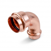 1" x 3/4" Press Copper Reducing 90° Elbow, Imported Everhot