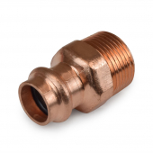 1/2" Press Copper x 3/4" Male Threaded Adapter, Imported Everhot