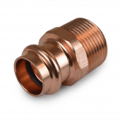3/4" Press Copper x 1" Male Threaded Adapter, Imported Everhot