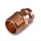 3/4" Press Copper x 1" Male Threaded Adapter, Imported Everhot