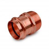 1-1/4" Press Copper x Male Threaded Adapter, Imported Everhot