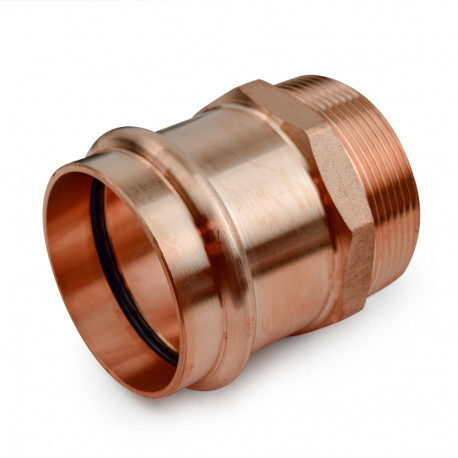 2" Press Copper x Male Threaded Adapter, Imported Everhot