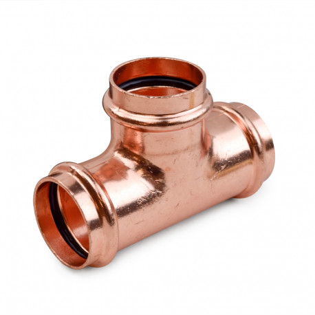 1-1/4" Press Copper Tee, Imported Everhot