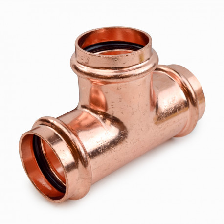 1-1/2" Press Copper Tee, Imported Everhot
