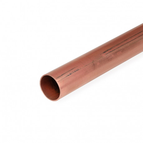 1" x 2ft Straight Copper Pipe, Type L Mueller