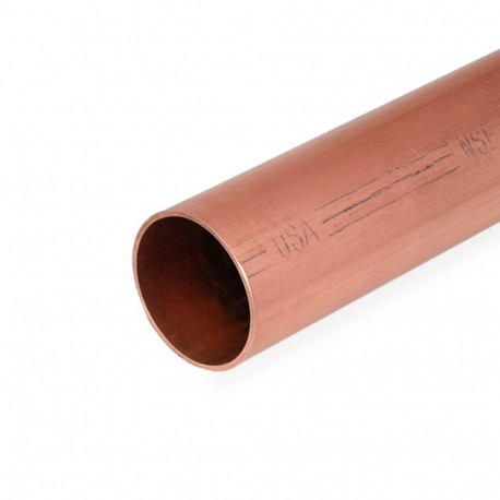 1-1/2" x 10ft Straight Copper Pipe, Type L Mueller