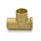 3/4" x 1/2" x 3/4" (C x FPT x C) Cast Brass Tee, Lead-Free Matco-Norca
