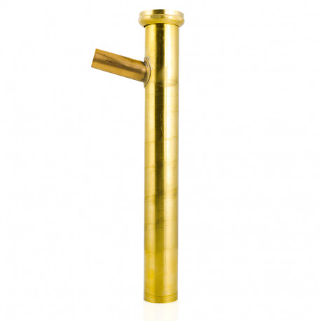 1-1/2" x 12", 22GA, Flanged Dishwasher Tailpiece w/ 3/4" (7/8" OD) Copper Branch Outlet, Rough Brass Matco-Norca