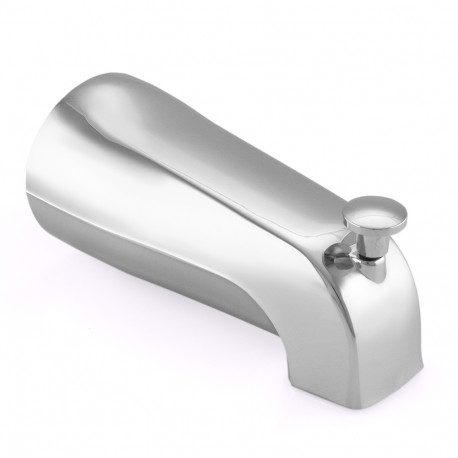 5-1/4" long, 1/2" FIP Nose Connection Tub Spout w/ Shower Diverter, Chrome Plated Matco-Norca