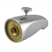 5" long, 1/2" FIP Base Connection Solid Brass Tub Spout w/ Shower Diverter, Chrome Plated Matco-Norca