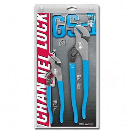 GS-1 Channellock Straight Jaw Tongue and Groove Pliers Gift Set (incl. 6.5" 426 and 9.5" 420 models) Channellock