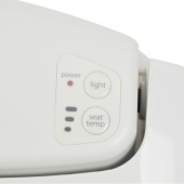 Bemis H1900NL (White) Radiance series Luxury Elongated Heated Toilet Seat w/ Soft Close & Night Light, Plastic Bemis