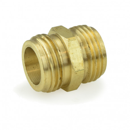 3/4" MGH x 3/4" MGH (tapped 1/2" FIP) Brass Coupling, Lead-Free BrassCraft