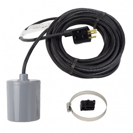 Wide Angle Float w/ Piggyback Plug for 2" or 3" Disch. Pipe, 230V, 13A max (up to 1 HP), 35ft cord Liberty Pumps