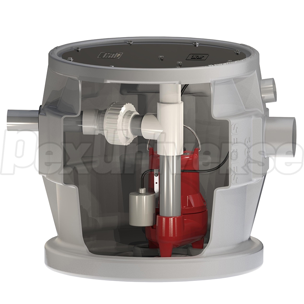 Liberty P382LE41SD-2, 4/10 HP Pro380-SD Simplex Sewage Pump System ...