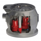 4/10 HP Pro680 Duplex Sewage System w/ LE41M-2 Pumps, 30" x 24" Basin & Indoor Control, 115V, 25' cord Liberty Pumps