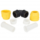 1-1/2" IPS 90° Compression Elbow for SDR-11 Yellow PE Gas Pipe Oil Creek Plastics