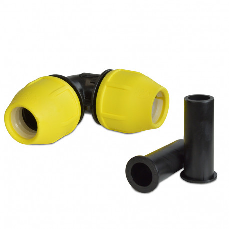 3/4" IPS 90° Compression Elbow for SDR-11 Yellow PE Gas Pipe Oil Creek Plastics