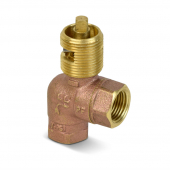 HearthMaster Angle Log Lighter Gas Valve Kit (Valve, Polished Brass Flange and Key), NG or LP Sioux Chief