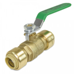 1/2" x 1/2" Push To Connect Ball Valve, Lead-Free