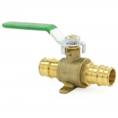 3/4" Expansion PEX Brass Ball Valve w/ Drop Ears, Lead-Free Wright Valves