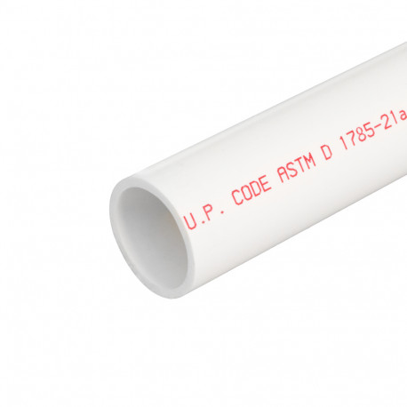 1-1/2" x 10ft PVC Pipe, Solid Core, Sch40 Charlotte Pipe