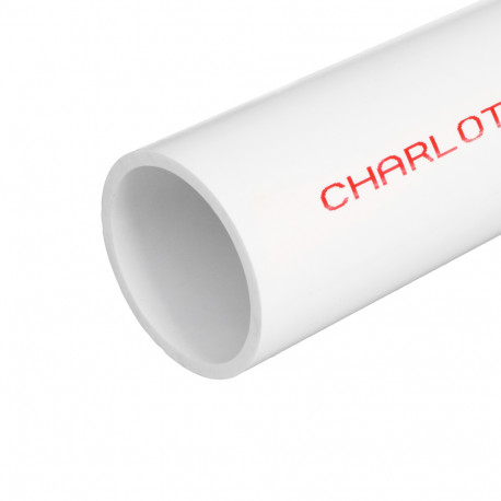 3" x 2ft PVC Pipe, Solid Core, Sch40 Charlotte Pipe