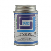 4 oz (1/4 pint) Primerless PVC Cement w/ Dauber, Med. Body, Fast Set, Clear Spears
