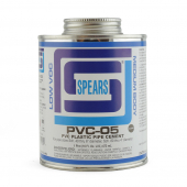 16 oz (1 pint) Primerless PVC Cement w/ Dauber, Med. Body, Fast Set, Clear Spears