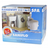SaniSWIFT Automatic Drain Pump w/ 2.75 Gal Basin, 1-1/2" Connections, 4' cord, 1/3 HP, 120V Saniflo
