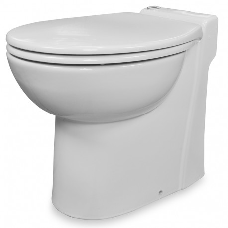 SaniCOMPACT Self-Contained Floor-Standing Toilet w/ Built-In Macerator & Soft-Close Toilet Seat Saniflo
