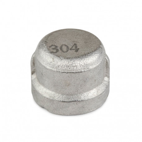 1/4" 304 Stainless Steel Cap, FNPT threaded Everhot