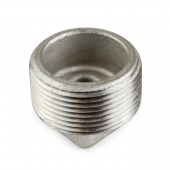 1-1/4" 304 Stainless Steel Square Head Plug, MNPT threaded Everhot