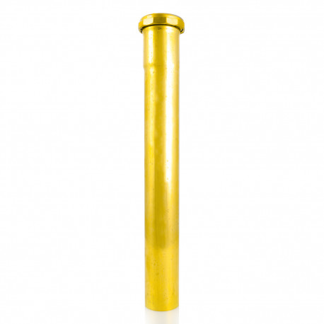 1-1/2" x 12", 17GA, Slip Joint Extension (Tailpiece), Rough Brass, w/ Solid Brass Slip Nut Matco-Norca