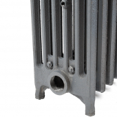 4-Section, 6" x 25" Cast Iron Radiator, Free-Standing, Slenderized/Tube style  OCS