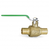 1" PEX Brass Ball Valve w/ Waste Outlet, Full Port (Lead-Free) Wright Valves