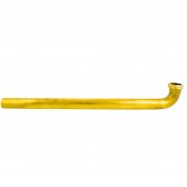 1-1/2" x 12", 17GA, Slip Joint Waste Bend, Rough Brass, w/ Solid Brass Slip Nut Matco-Norca