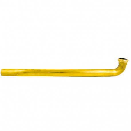 1-1/2" x 18", 17GA, Slip Joint Waste Bend, Rough Brass, w/ Solid Brass Slip Nut Matco-Norca