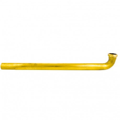 1-1/2" x 8", 17GA, Slip Joint Waste Bend, Rough Brass, w/ Solid Brass Slip Nut Matco-Norca
