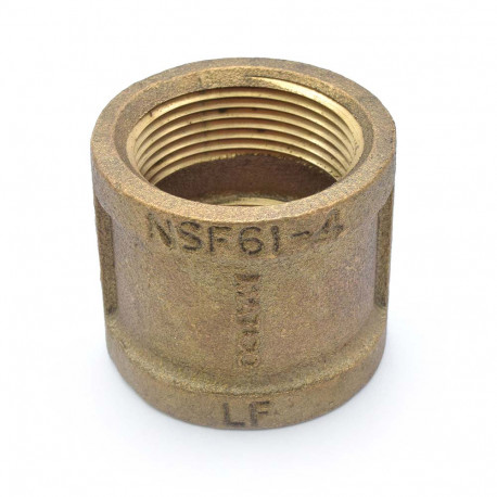 1-1/4" FPT Brass Coupling, Lead-Free Matco-Norca