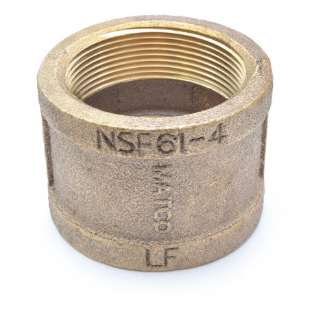 2" FPT Brass Coupling, Lead-Free Matco-Norca