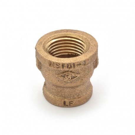1/2" x 3/8" FPT Brass Coupling, Lead-Free Matco-Norca