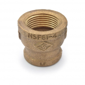 1" x 3/4" FPT Brass Coupling, Lead-Free Matco-Norca