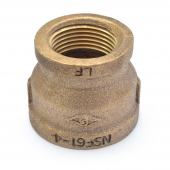 1-1/4" x 1" FPT Brass Coupling, Lead-Free Matco-Norca