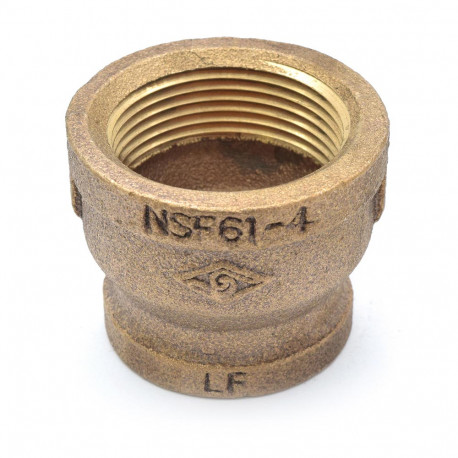 1-1/4 x 1 Threaded Lead-Free Brass Reducing Coupling Fitting - PexUniverse